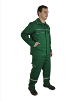 Костюм мужской "Сегежа" (куртка, брюки) цвет зелёный/серый. Минпромторг